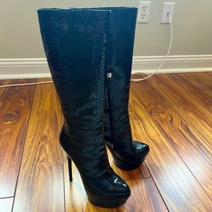 Casadei Platform Patent Leather Boots